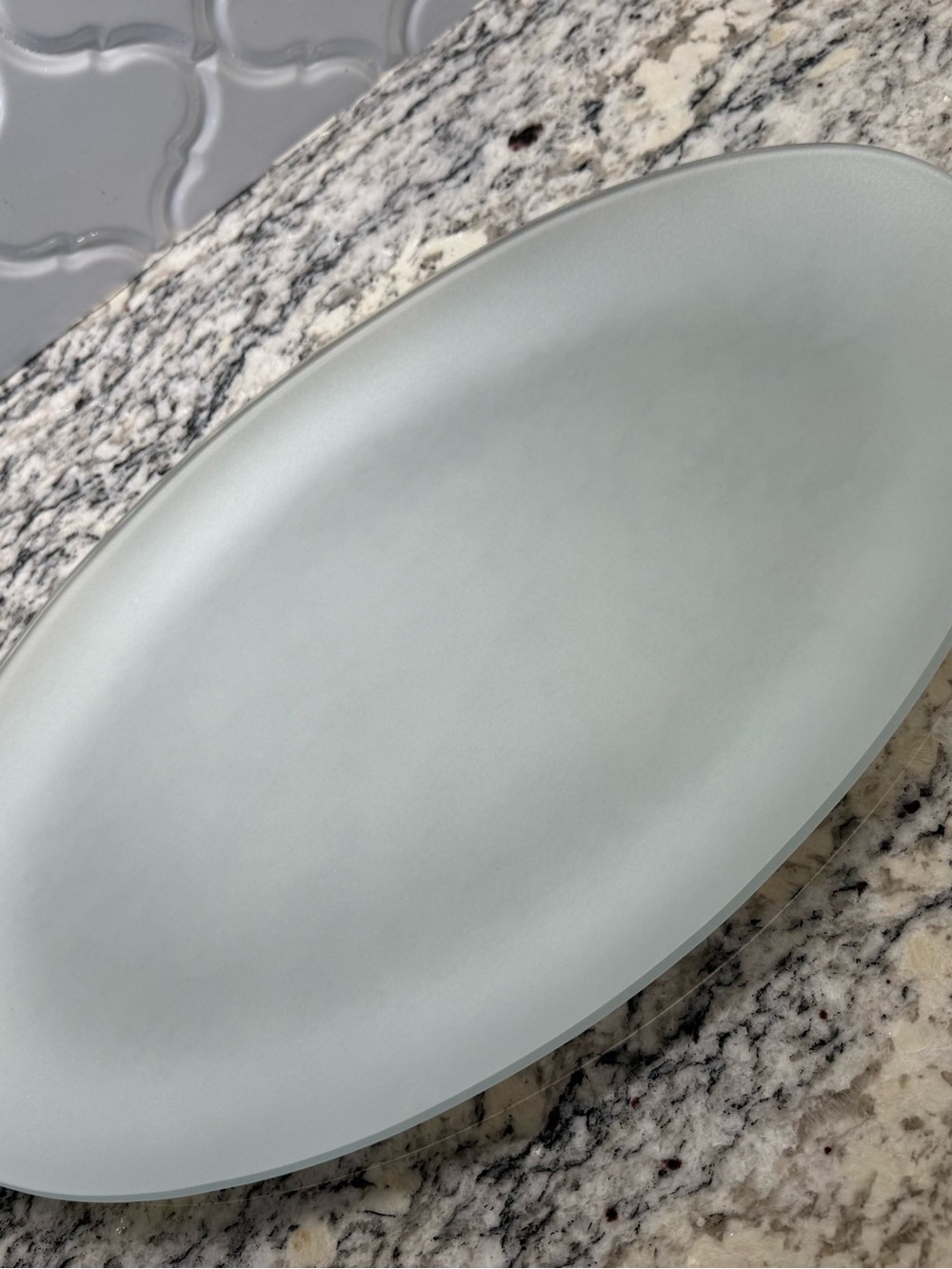 Riverside Design Group SeaGlass Collection Oval Serving Platter Frosted 12x19